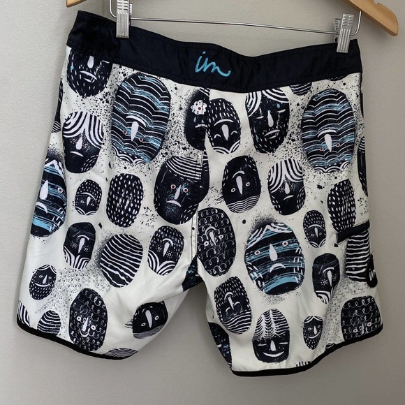 IMPERIAL MOTION IM Swim Trunks SZ 32 Board Shorts Upside Downers NEW - Picture 2 of 12